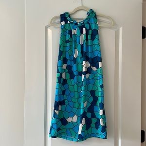 Tracy Negoshian Blue Shift Dress S